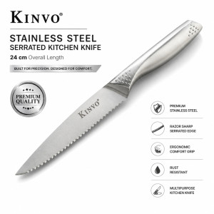 Superior Touch Kitchen Knife Designed for Precision Cutting &amp; Crafting – Silver (W-24cm)