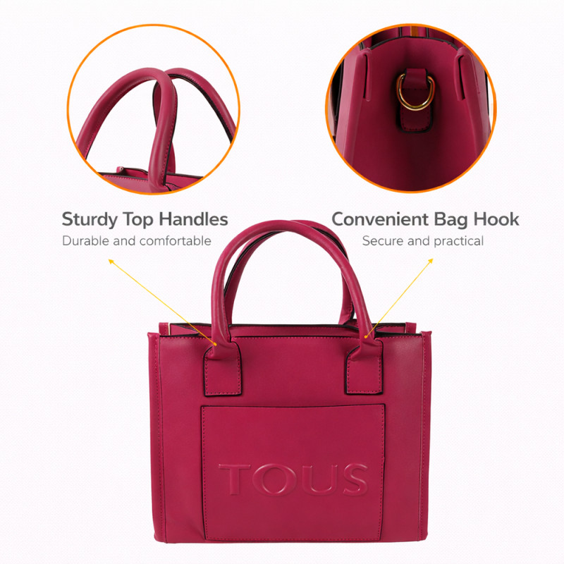 TOUS Urban Chic Ladies' Handbag – Vibrant Magenta (28cm)