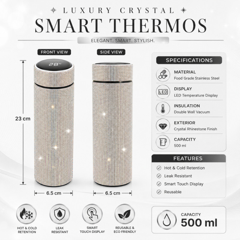 Crystal Smart Thermos - 500 ml