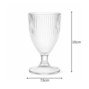 Lucid Style Drink Glass Designed for Elegant Dining &amp; Entertaining – Transparent (H-15cm X W-7.5cm)
