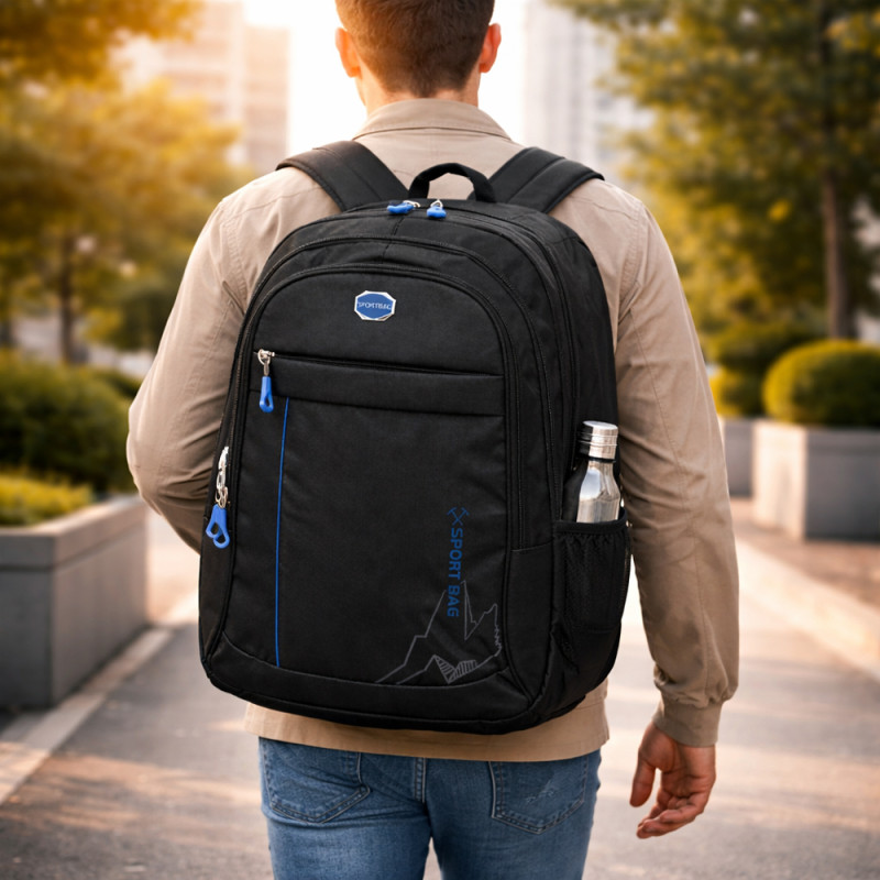 Pro-Series 50cm Large Sports Backpack – Sleek Black