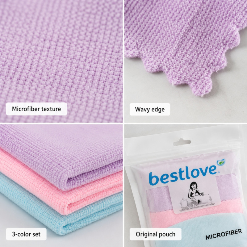 Microfiber Cleaning Cloth Set - 6pcs