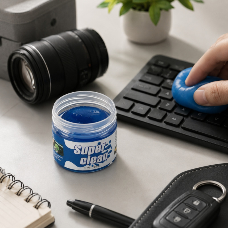 Sturdy Class Cleaning Gel Designed for Home &amp; Professional Cleaning – Blue (H-6cm X W-6cm)
