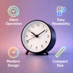 Minimalist Zen Analog Alarm Clock – Sleek Black Desk Edition (10cm) Minimalist Zen Analog Alarm Clock – Sleek Black Desk Edition (10cm)