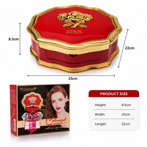 Ruby Glow Makeup Kit Designed for Daily Grooming &amp; Self-Care – Red (H-8.5, W-25, L-22 CM)