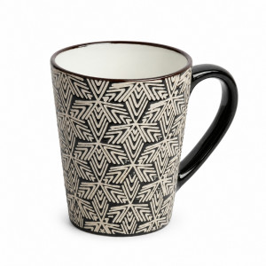 Printed Ceramic Mug – Black (White)