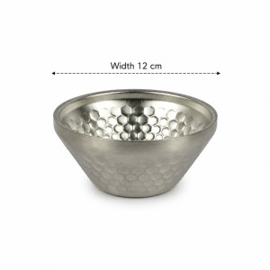 Sleek Select Bowl Designed for Everyday Cooking &amp; Kitchen Excellence – Silber (W-12cm)
