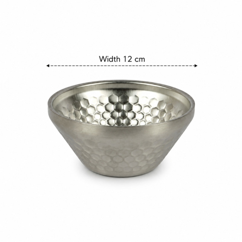 Sleek Select Bowl Designed for Everyday Cooking & Kitchen Excellence – Silber (W-12cm)
