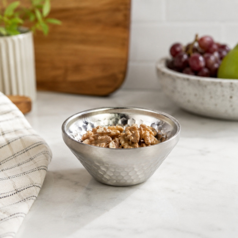 Sleek Select Bowl Designed for Everyday Cooking & Kitchen Excellence – Silber (W-12cm)