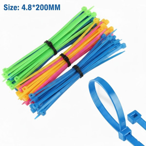 25-Piece Multipurpose Nylon Cable Tie Pack – Multicolor (20cm)