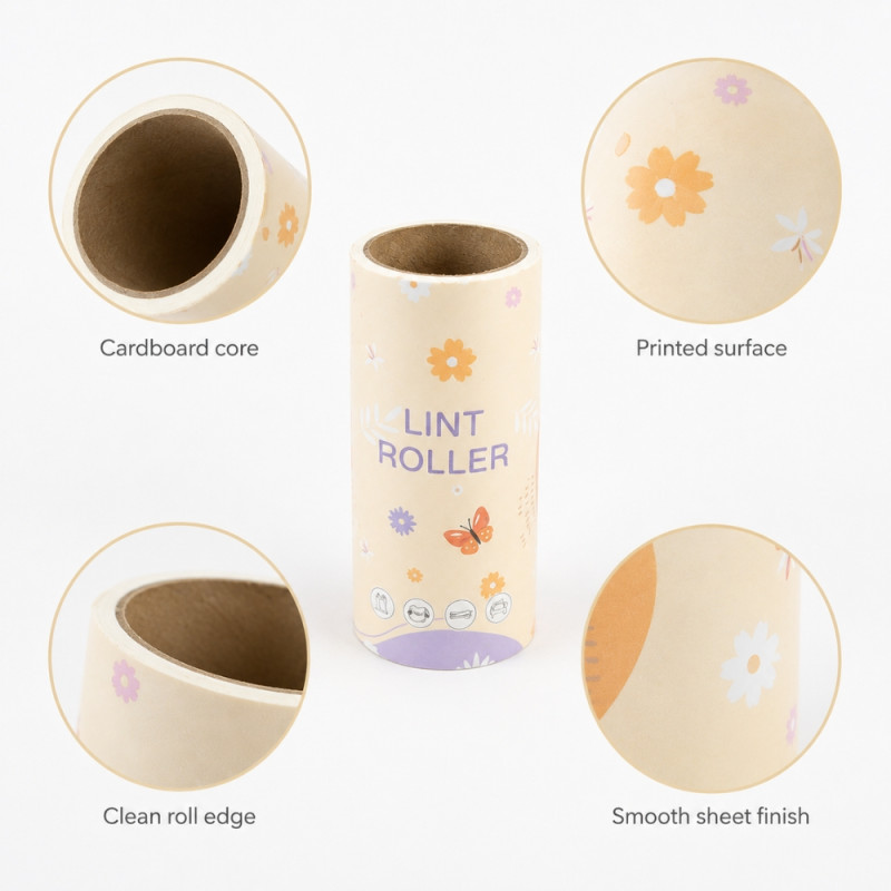Elite Plus Lint Roller Refill Designed for Home &amp; Professional Cleaning – Beige (4PCS SET)
