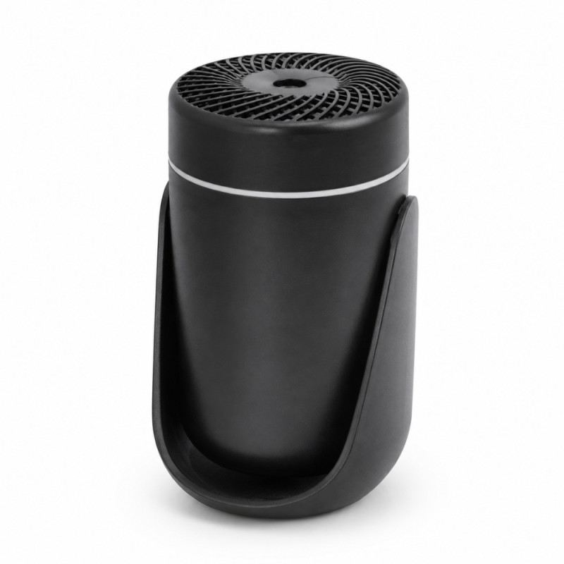 Black USB-Powered Mini Humidifier and Essential Oil Diffuser for Home or Office Desks – 135 x 78mm – Black