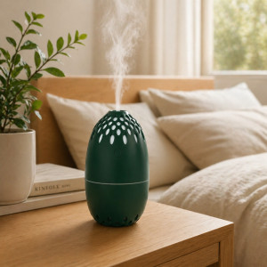 Professional Portable USB Cool Mist Humidifier & Aroma Diffuser – Forest Green (16cm)