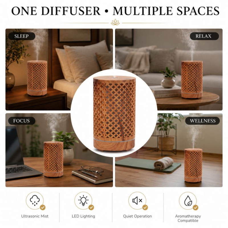 Premium Humidifier – Wooden Premium Quality (16 x 9 cm)