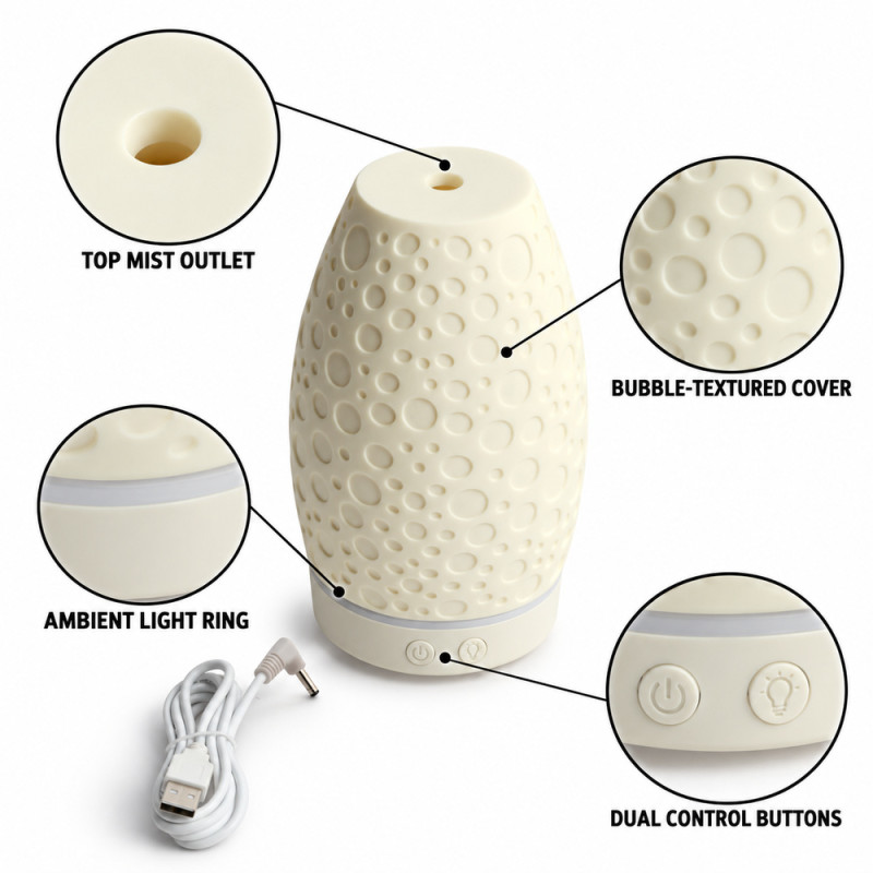 Humidifier with Bubble Texture