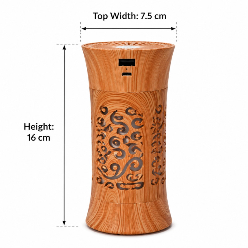 Professional Wood-Grain Small Waist Aroma Diffuser & Humidifier (16cm)