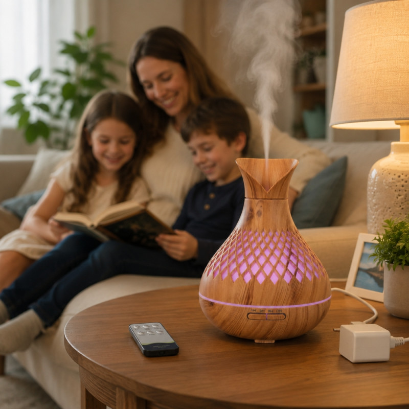 Forest Born Humidifier Designed for Fresh Air &amp; Healthy Living – Wooden (H-22cm)