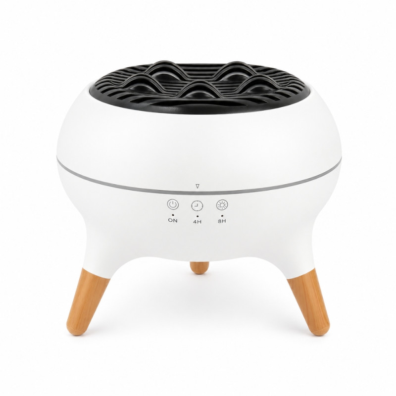 Professional Dynamic Jellyfish Aroma Diffuser & Humidifier – White & Wooden (15cm)
