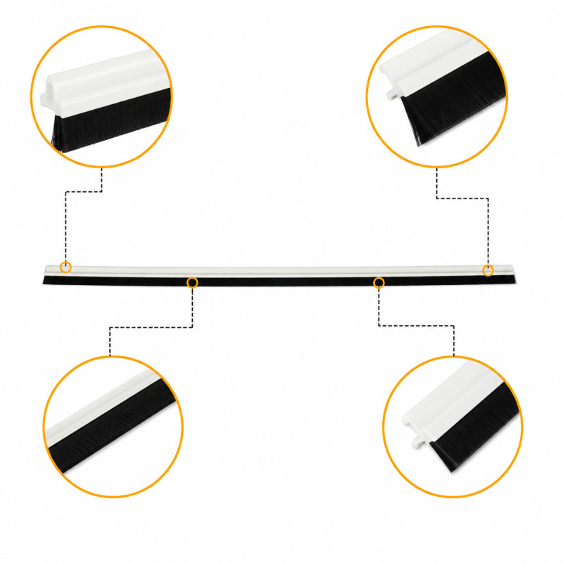 Premium Flow Draught Excluder Designed for DIY Projects &amp; Professional Work – Black (L-100 CM)