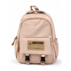 Fashion Orange Designs Multi-Pocket Backpack – Beige (43cm) Fashion Orange Designs Multi-Pocket Backpack – Beige (43cm)