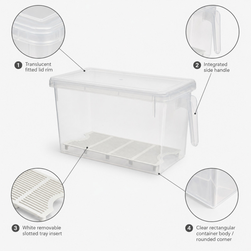 Stackable Storage Box – Clear (H:16cm | W:28cm | L:15cm)