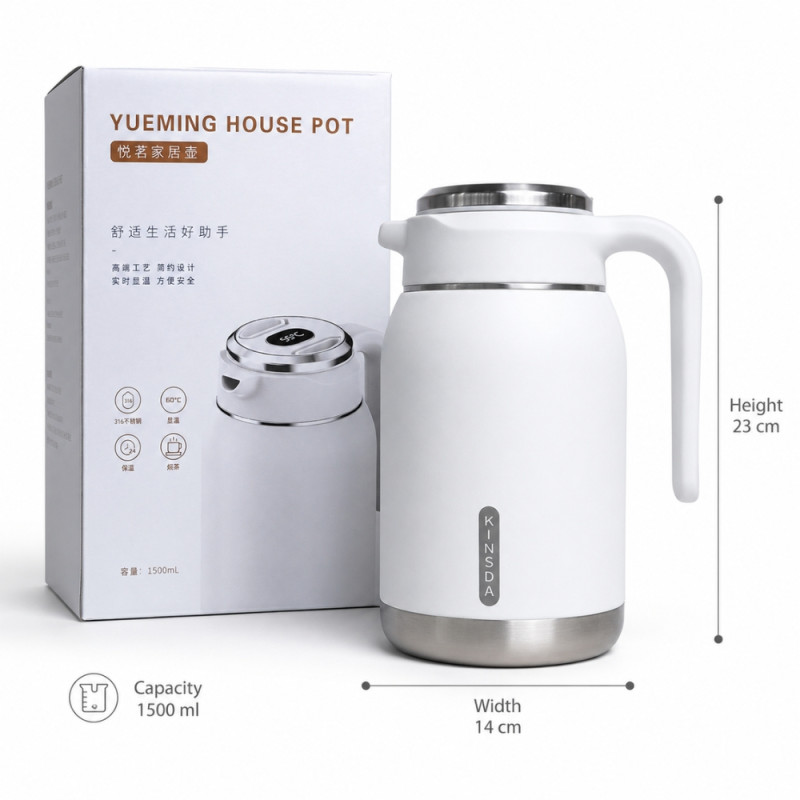 White Thermal Carafe - 1.5 Liter