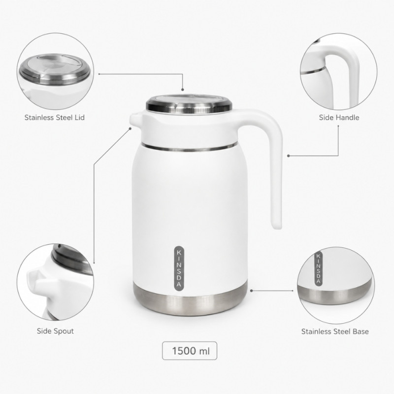 White Thermal Carafe - 1.5 Liter