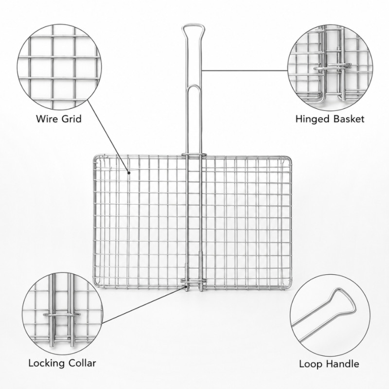 BBQ Grill Basket Large - 67cm