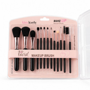 Stylish MAKEUP BRUSH – Black Pink Premium Quality (15x14 x12-13 cm)