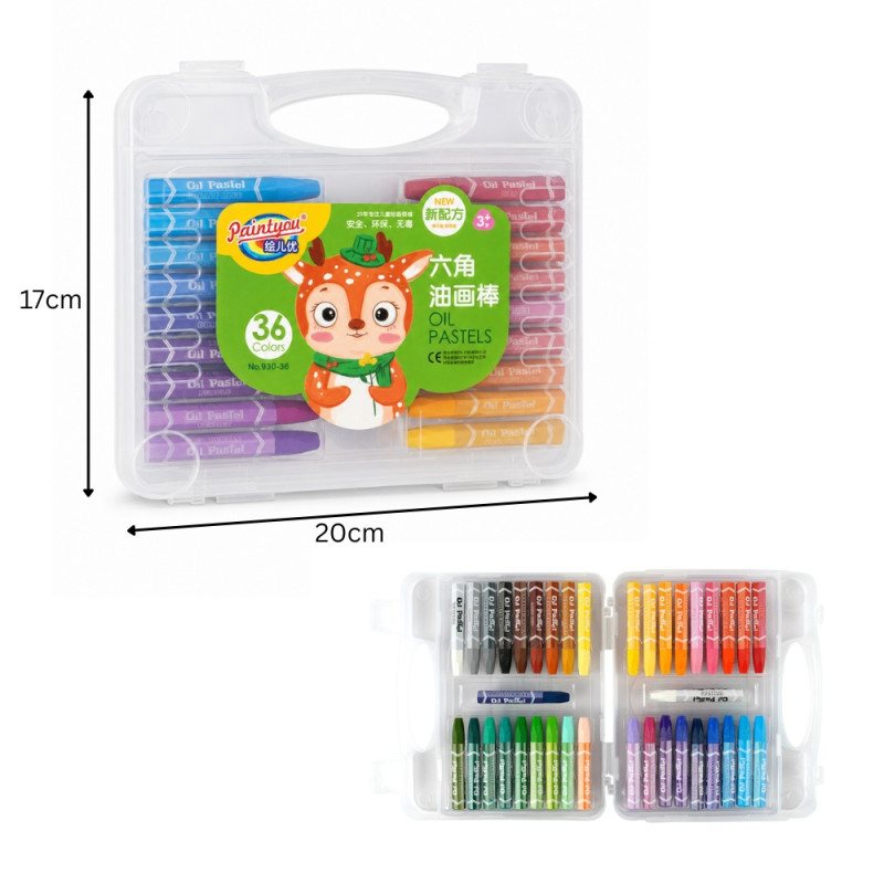 Ultra Shine Oil Pastel Set Designed for Creative Expression &amp; Office Use – Multi Color (36 PCS SET)