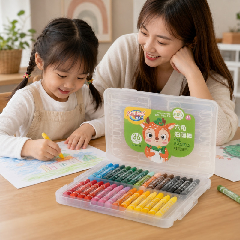 Ultra Shine Oil Pastel Set Designed for Creative Expression &amp; Office Use – Multi Color (36 PCS SET)