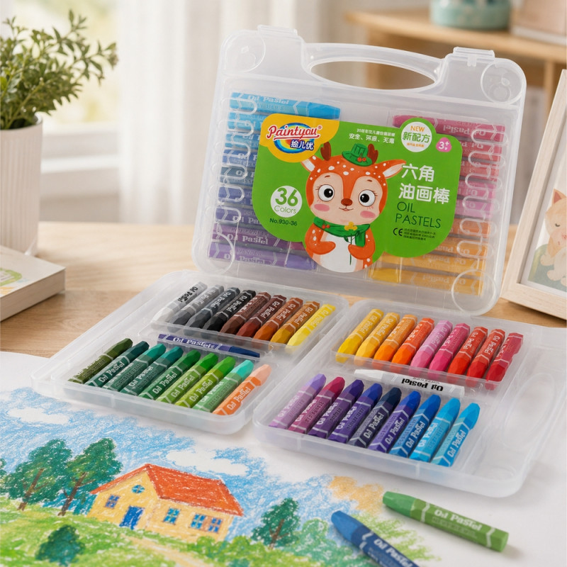 Ultra Shine Oil Pastel Set Designed for Creative Expression &amp; Office Use – Multi Color (36 PCS SET)