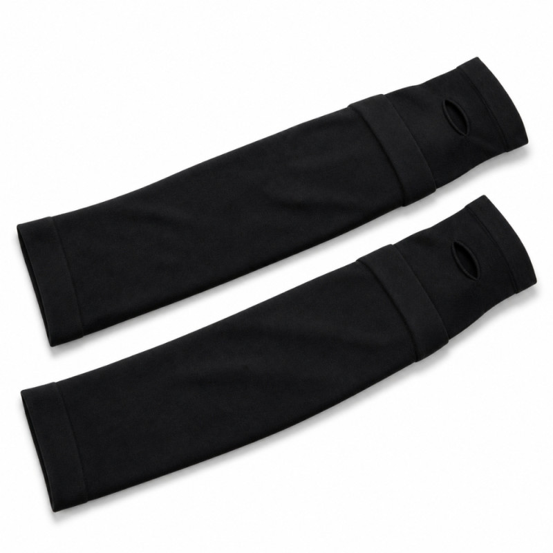 UV Protection Arm Sleeves – Stretchable & Breathable Fabric – Black (36x9.5cm)