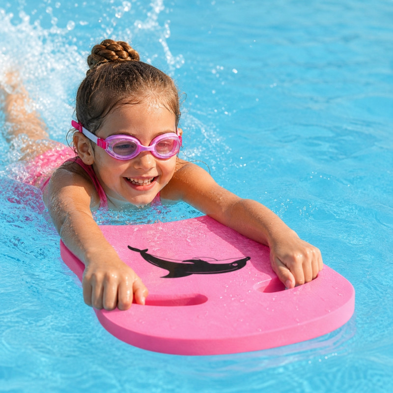 Kids' Anti-Fog Swimming Goggles – Blue & White – 17x4cm