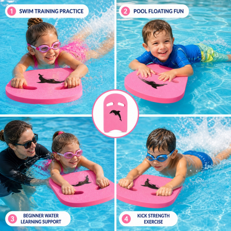 Kids' Anti-Fog Swimming Goggles – Blue & White – 17x4cm