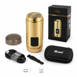 Premium Gold Travel Shaver Kit