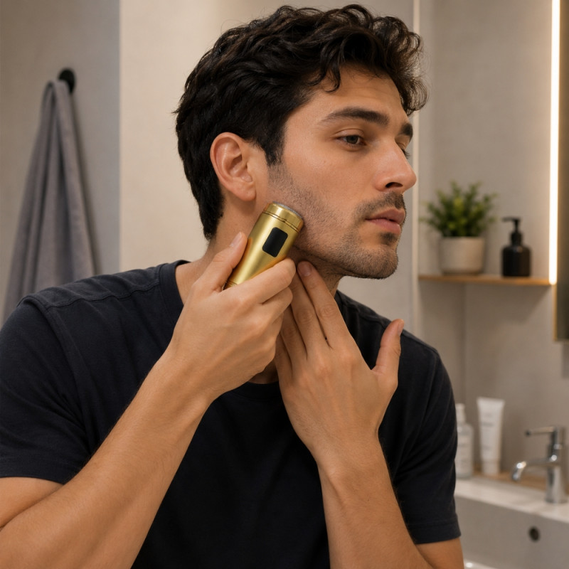 Premium Gold Travel Shaver Kit