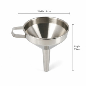 Bold Build Funnel Designed for Everyday Cooking & Kitchen Excellence – Sulver (H-13cm X W-15cm)