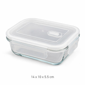 Soft Hold Lunch Box Designed for Meal Prep &amp; On-the-Go Dining – Transparent (H-5.5 X W-14cm X L-10cm)