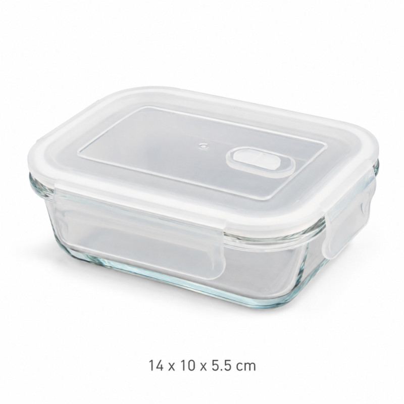 Soft Hold Lunch Box Designed for Meal Prep &amp; On-the-Go Dining – Transparent (H-5.5 X W-14cm X L-10cm)