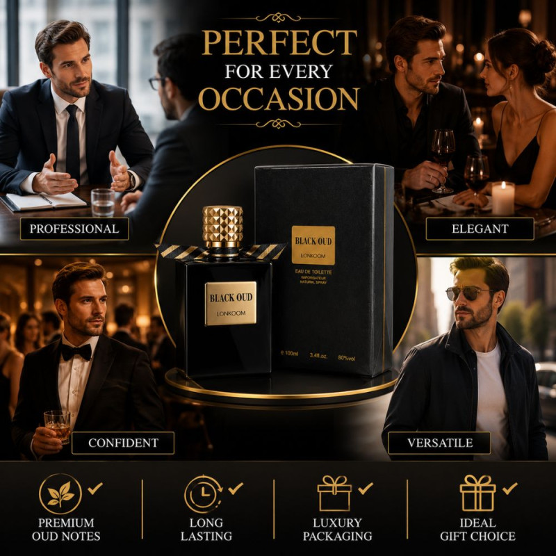 Classic Parfume – Black Premium Quality (100ml | 16 x 11.5 x 4.5 cm)