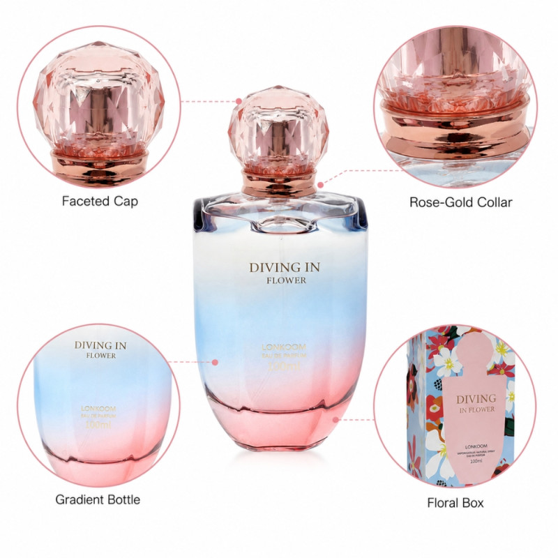 Insulated Diving in Flower – Clear (Pink)