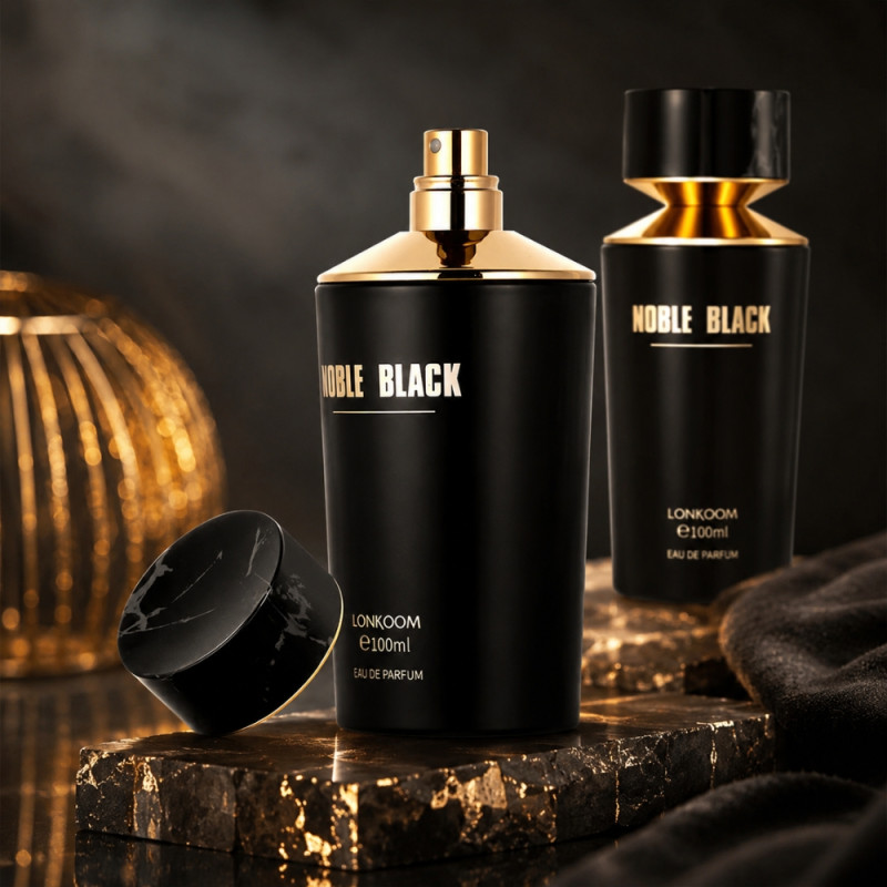 Noble Black 100ml Flask – Gold