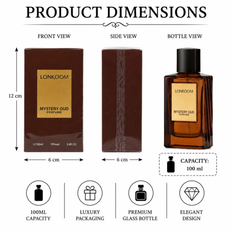 Deluxe Parfume – Brown Premium Quality (100ml | 12 x 6 x 6 cm)