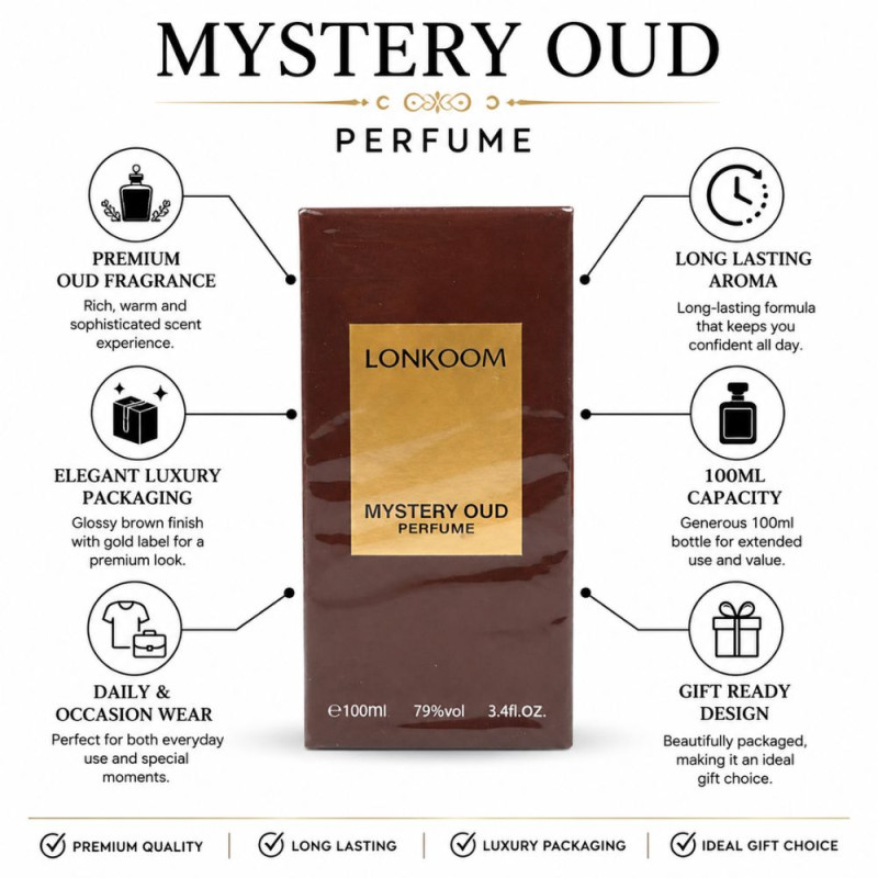 Deluxe Parfume – Brown Premium Quality (100ml | 12 x 6 x 6 cm)