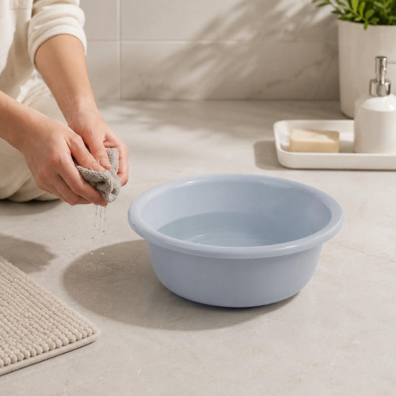 Elite Shield Plastic Bowl Designed for Everyday Cooking &amp; Kitchen Excellence – Light Blue (H-10cm X W-30cm)