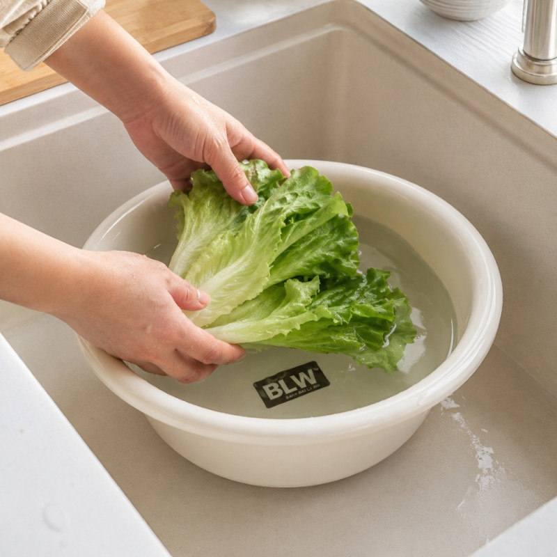 Prime Lock Plastic Bowl Designed for Everyday Cooking &amp; Kitchen Excellence – Beige (H-12.5cm x W-34.5cm)
