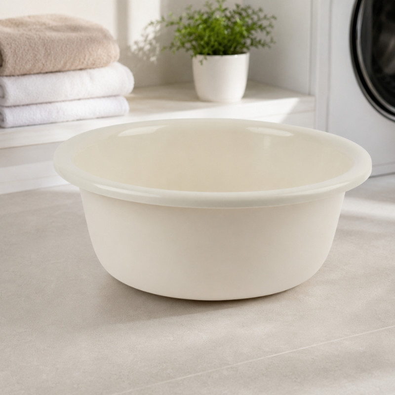 Light Line Plastic Bowl Designed for Everyday Cooking &amp; Kitchen Excellence – Ivory (DIA-40, T-15 CM)