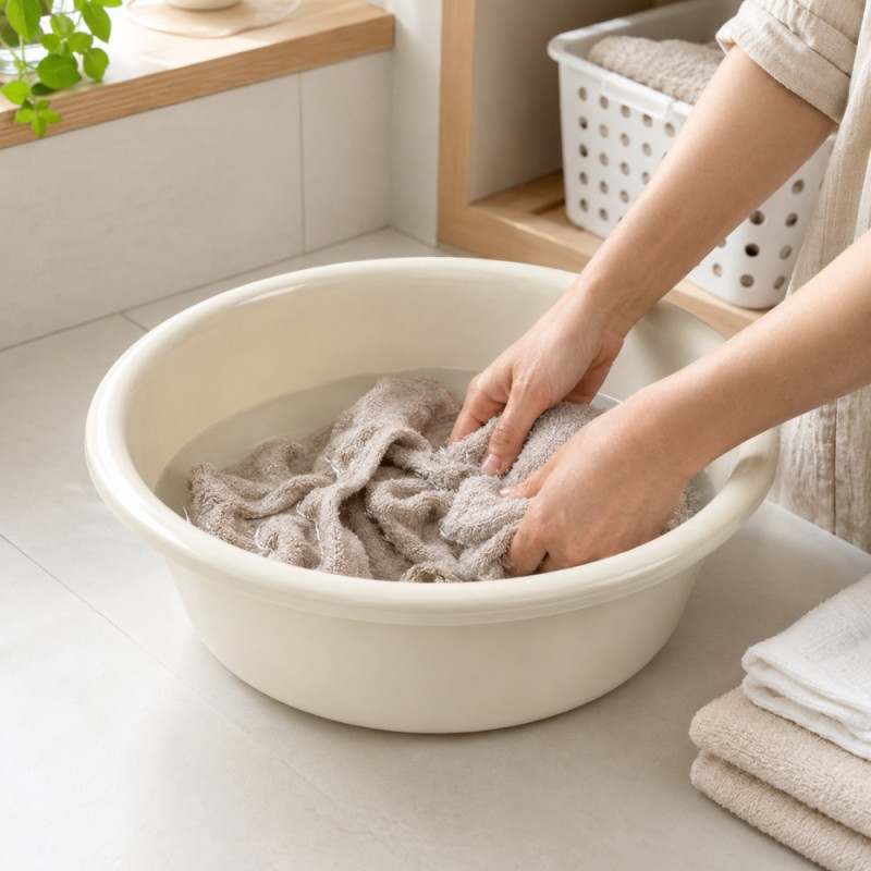 Supreme Line Wash Bowl Designed for Home & Professional Cleaning – Beige (H-16, DIA-46 CM)