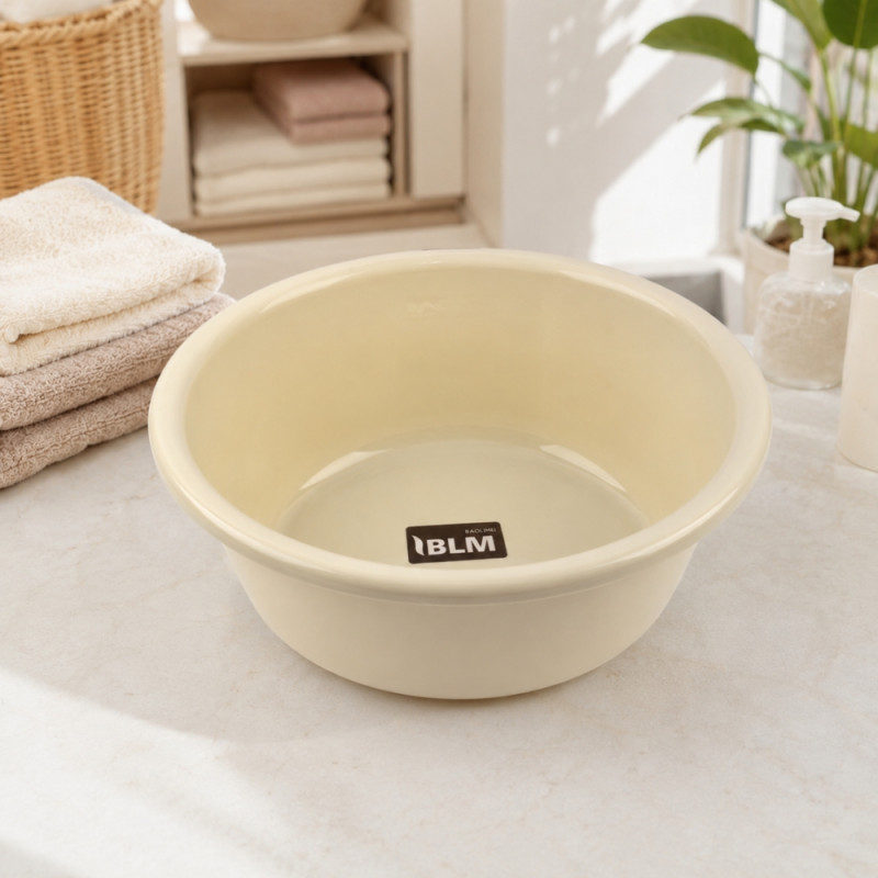 Supreme Line Wash Bowl Designed for Home & Professional Cleaning – Beige (H-16, DIA-46 CM)